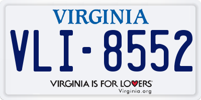 VA license plate VLI8552