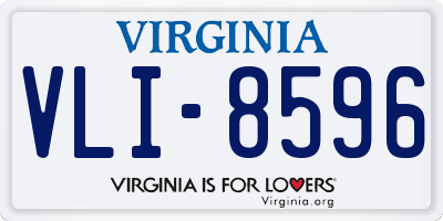 VA license plate VLI8596
