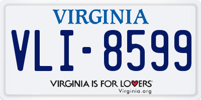 VA license plate VLI8599