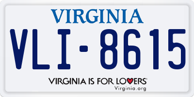 VA license plate VLI8615