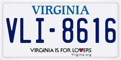VA license plate VLI8616