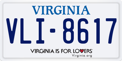 VA license plate VLI8617