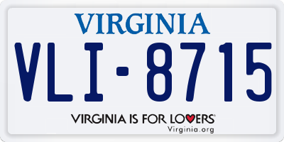 VA license plate VLI8715