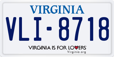 VA license plate VLI8718