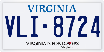 VA license plate VLI8724
