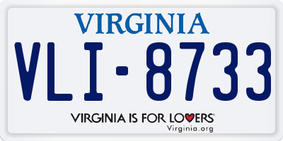 VA license plate VLI8733
