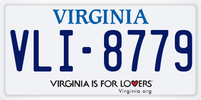 VA license plate VLI8779