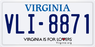 VA license plate VLI8871