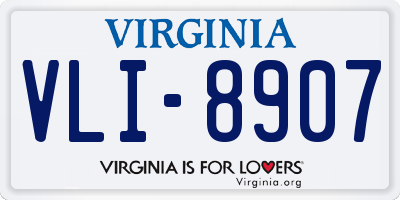 VA license plate VLI8907