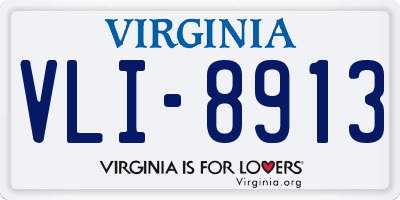 VA license plate VLI8913