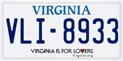 VA license plate VLI8933