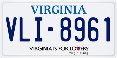 VA license plate VLI8961