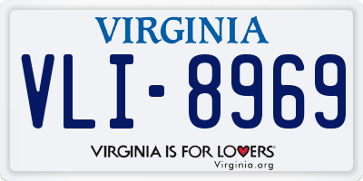 VA license plate VLI8969
