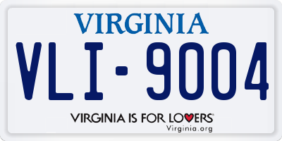 VA license plate VLI9004