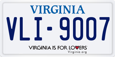 VA license plate VLI9007