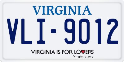 VA license plate VLI9012