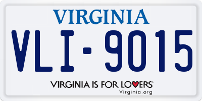 VA license plate VLI9015
