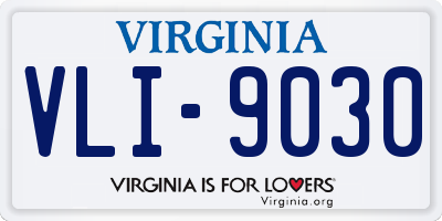 VA license plate VLI9030