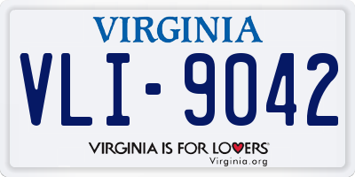 VA license plate VLI9042