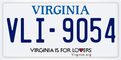 VA license plate VLI9054