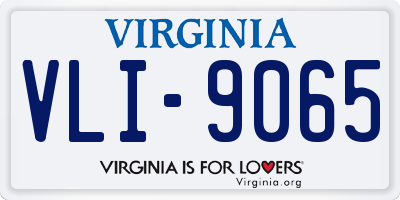 VA license plate VLI9065