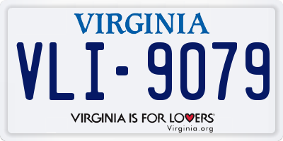 VA license plate VLI9079
