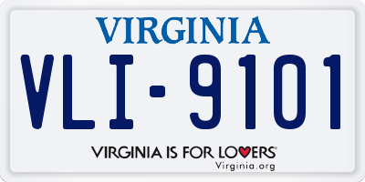 VA license plate VLI9101