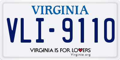 VA license plate VLI9110