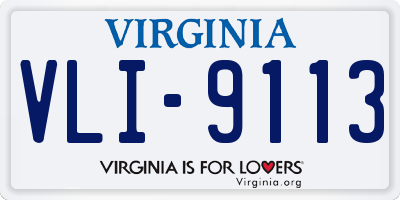 VA license plate VLI9113