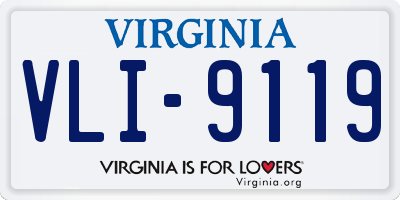 VA license plate VLI9119