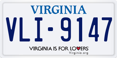 VA license plate VLI9147