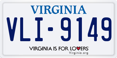 VA license plate VLI9149
