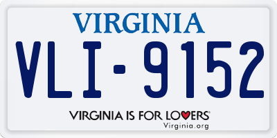 VA license plate VLI9152