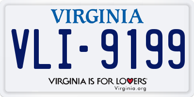 VA license plate VLI9199