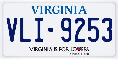 VA license plate VLI9253
