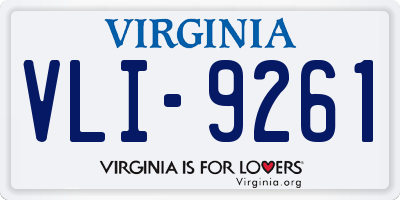 VA license plate VLI9261