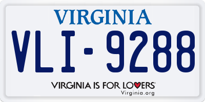 VA license plate VLI9288