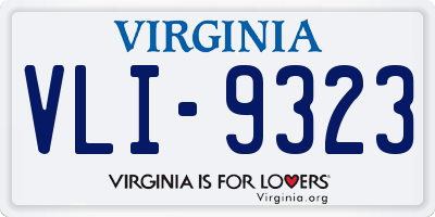 VA license plate VLI9323