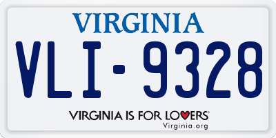VA license plate VLI9328