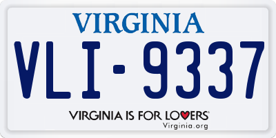 VA license plate VLI9337