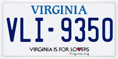 VA license plate VLI9350
