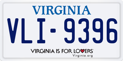 VA license plate VLI9396