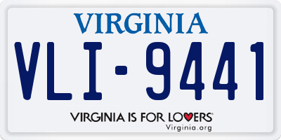 VA license plate VLI9441