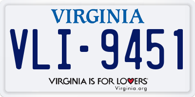 VA license plate VLI9451