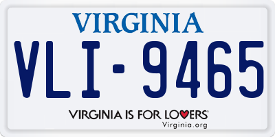 VA license plate VLI9465