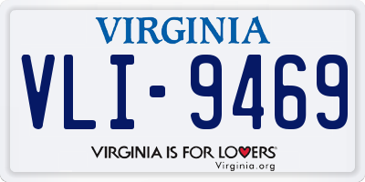 VA license plate VLI9469
