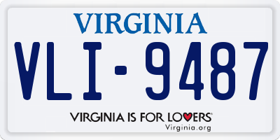 VA license plate VLI9487