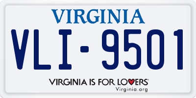 VA license plate VLI9501