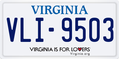 VA license plate VLI9503