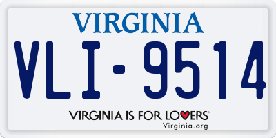 VA license plate VLI9514
